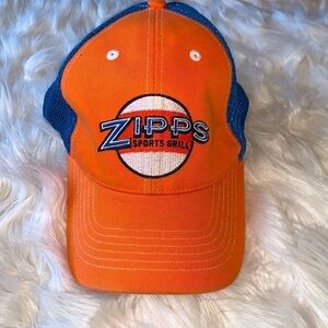 Zipp's Sports Grill Trucker Hat in Blue and Orange Size